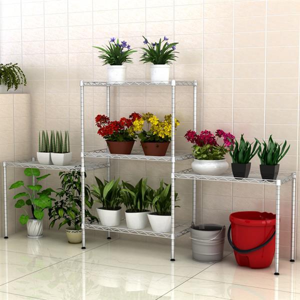 Adjustable Kitchen Storage Rack – 4-Tier Carbon Steel Organizer Shelf for Home & Pantry