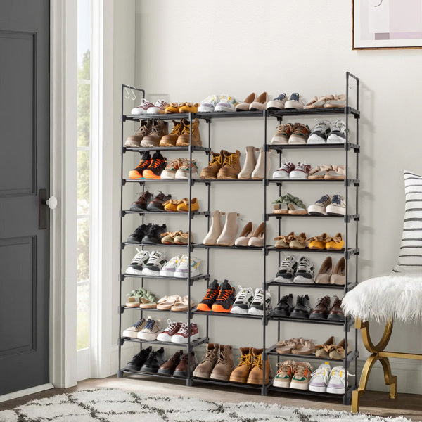 Large Stackable Shoe Storage Cabinet with Doors – Holds Up to 50 Pairs