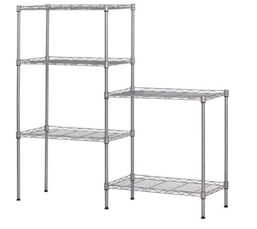 Adjustable Kitchen Storage Rack – 4-Tier Carbon Steel Organizer Shelf for Home & Pantry