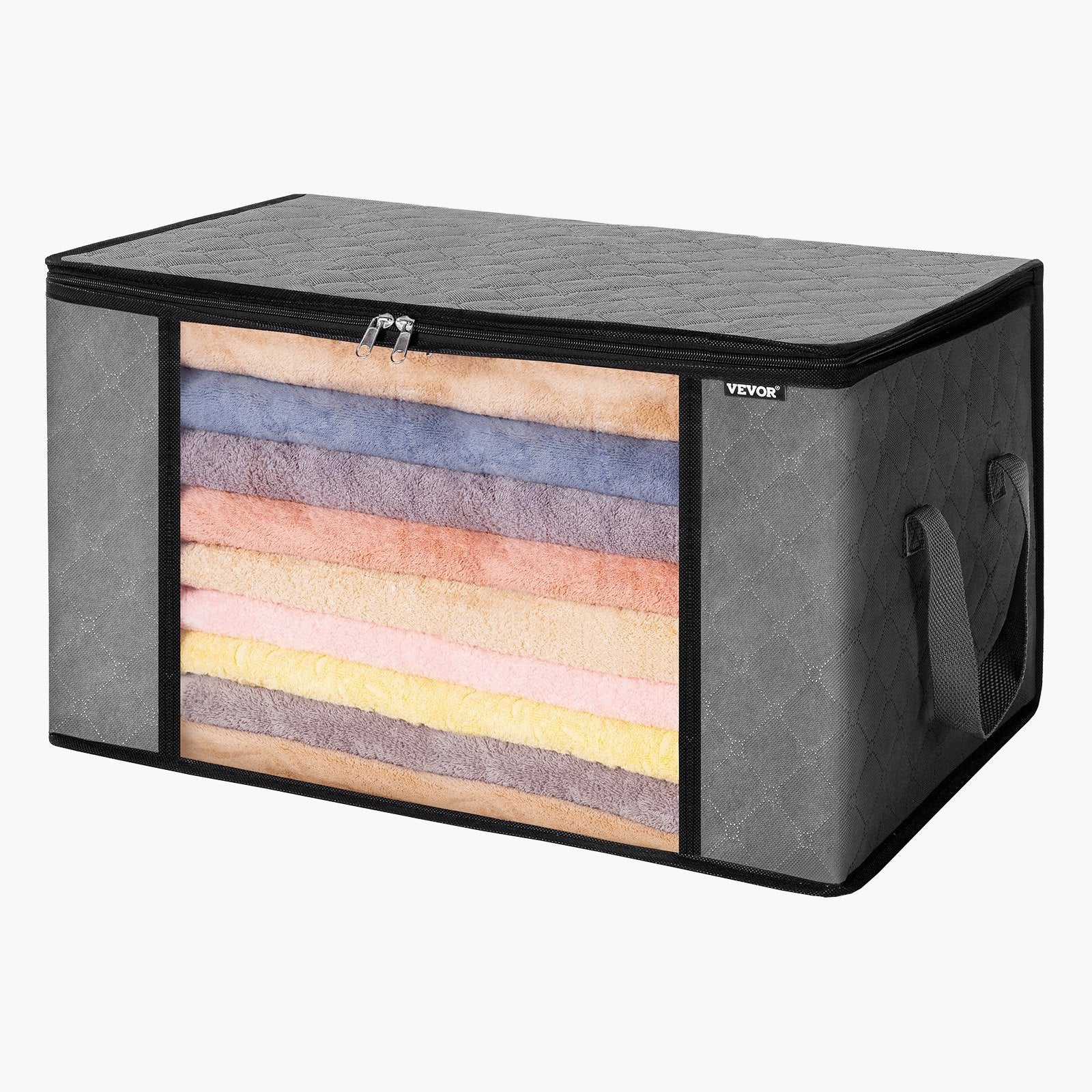 6-Pack Large 90L Clothes Storage Bags – Foldable Fabric Closet Organizers with Handles for Blankets & Bedding