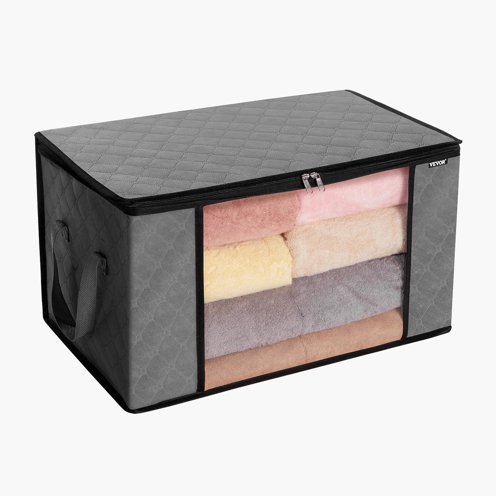 6-Pack Large 90L Clothes Storage Bags – Foldable Fabric Closet Organizers with Handles for Blankets & Bedding