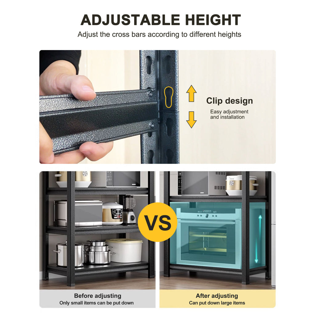 Adjustable 5-Tier Heavy Duty Metal Shelving Unit – 2000LBS Capacity for Kitchen, Garage & Pantry